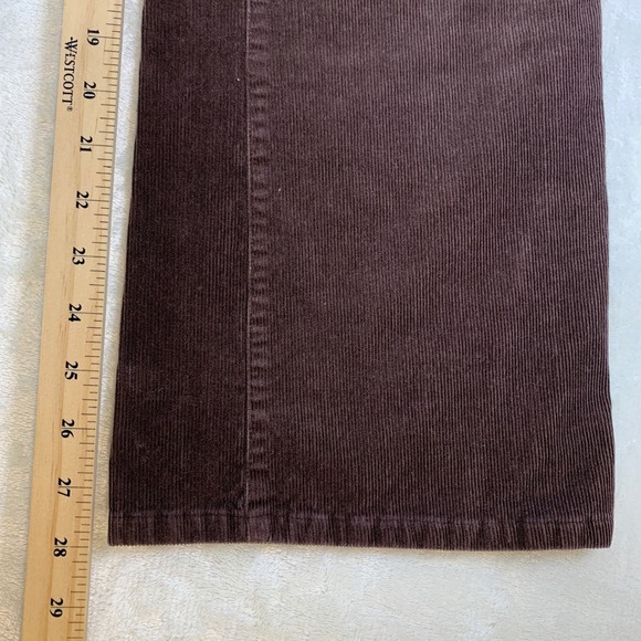 CHADWICKS Brown Corduroy Straight Leg Pants Womens Size 6 Petite Stretch Casual - Picture 8 of 9